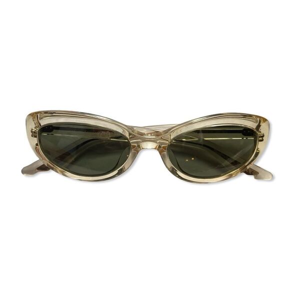 oliver peoples x Khaite Accessories - Oliver Peoples X Khaite 1969C Sunglasses in Buff Clear Frames oval Revolve $525